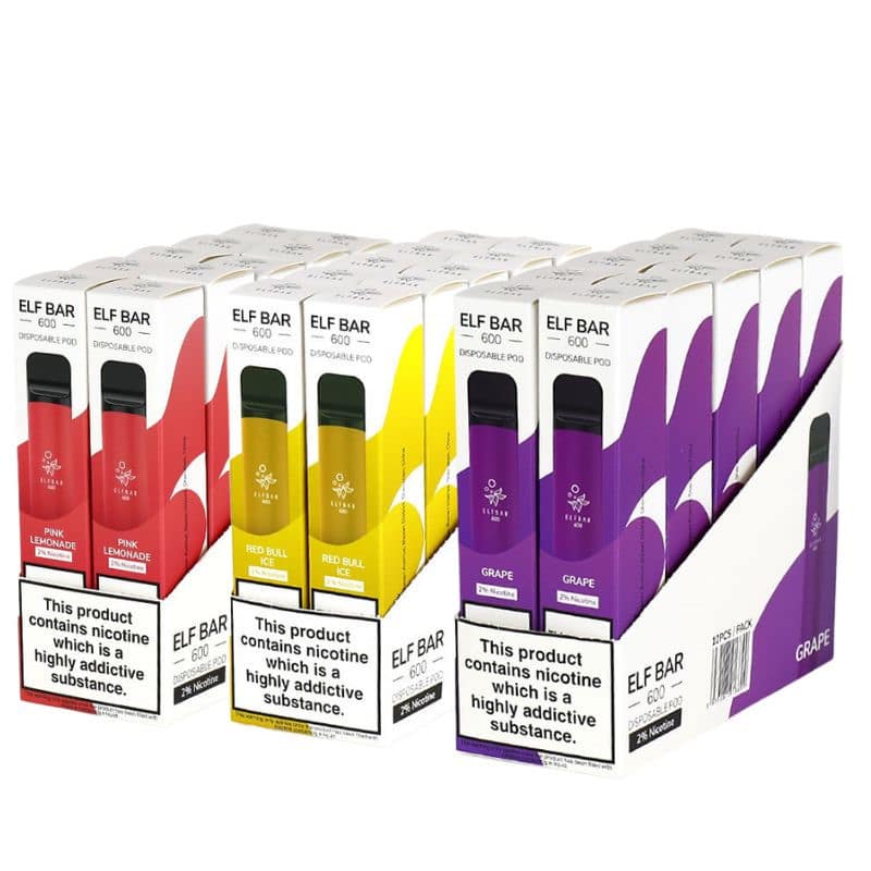 ELF BAR 600 2% TPD Compliant Disposable Vape Device **(Pack Of 10)** KEL VAPORS ELF BAR 600 2% TPD Compliant Disposable Vape Device **(Pack Of 10)** KEL VAPORS