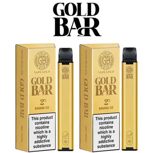 Gold Bar 600 2% Disposable Vape Pod Device - By Vape Gold **(PACK OF 10)**